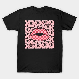 XOXO Retro Checkered Lips T-Shirt